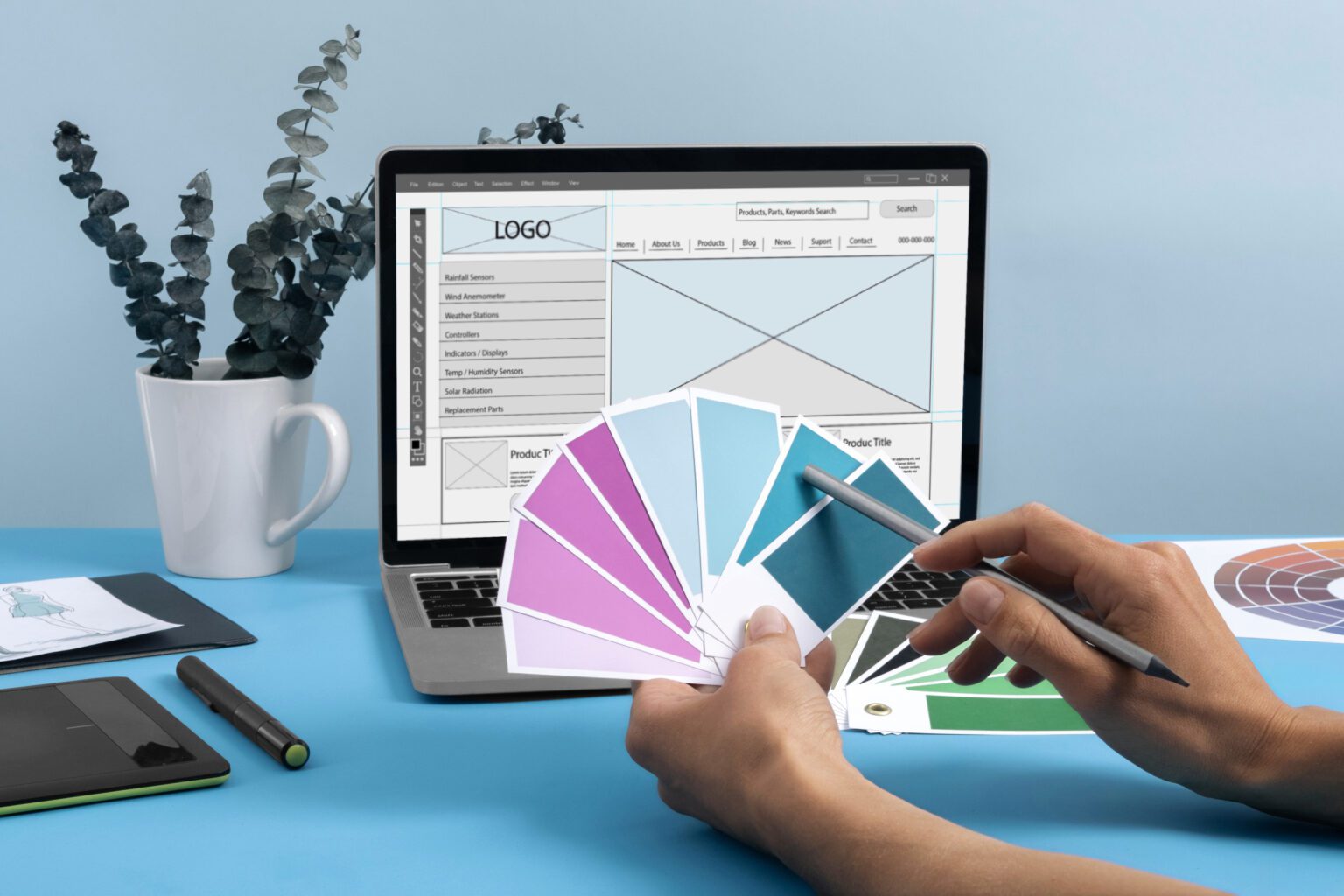 Section image: AI Color Palette Generator vs. Traditional Color Selection